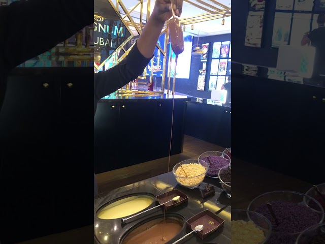Dip ice-cream in Dubai at Mall of the Emirates…. Magnum ice-cream class=