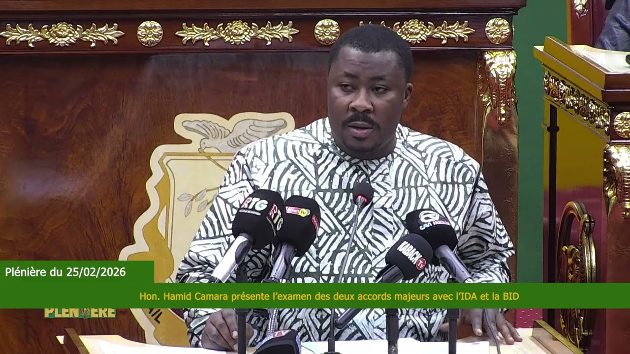 Hon  Hamid Camara présente l’examen des deux accords majeurs avec l’IDA et la BID