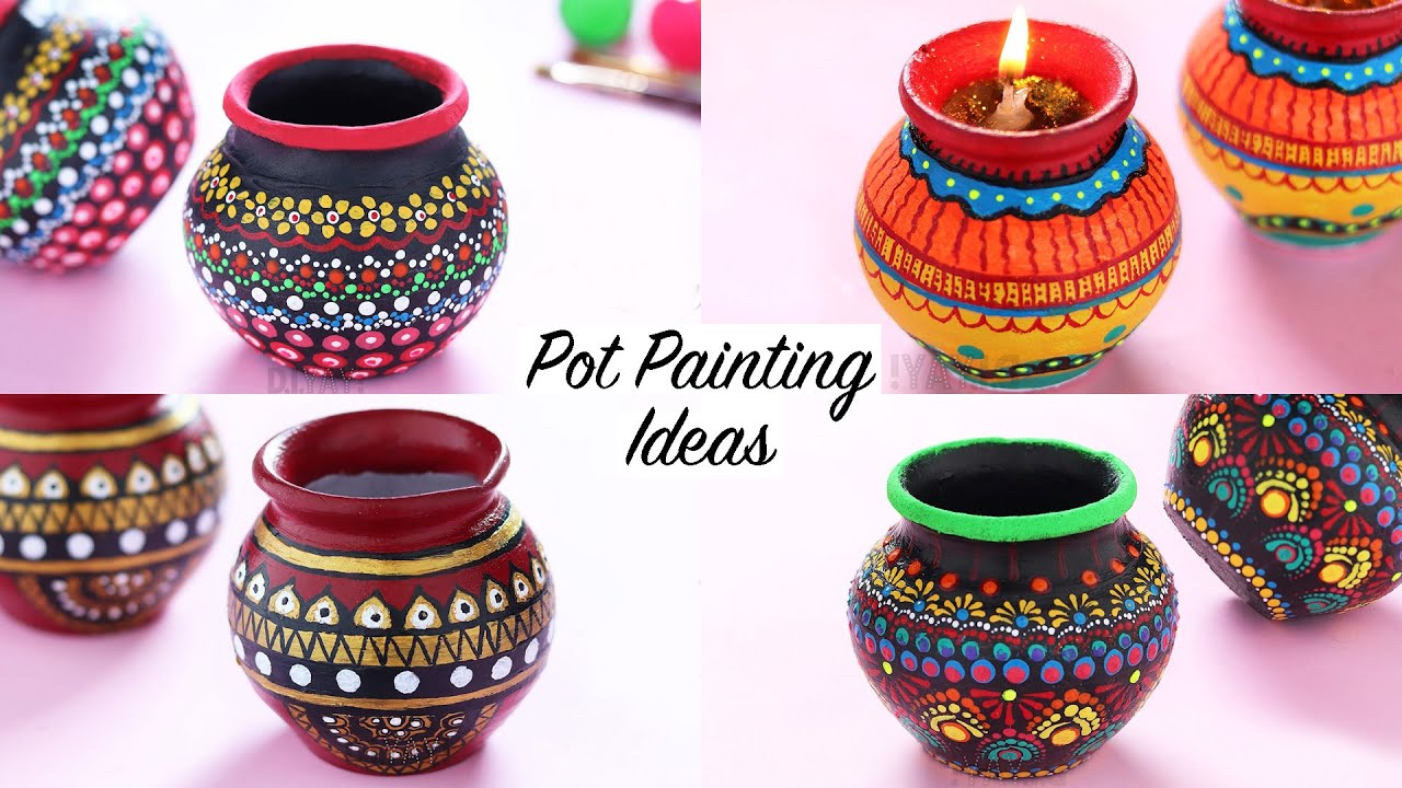 Pot Painting Ideas Mandala Pot Painting Pot Decoration Ideas YouTube