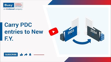 Carry PDC Entries to New F.Y. (Hindi) | Change F.Y.