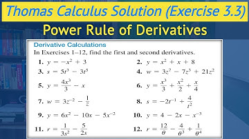 Derivative Power rule urdu hindi | Thomas calculus exercise 3.3 Q1 to Q12 || Lec 20