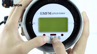 Electromagnetic flow meter luminance and contrast ratio setting