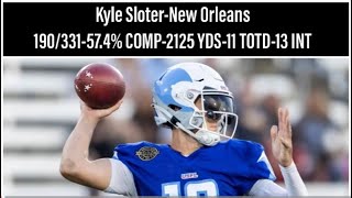 Kyle Sloter Usfl Season Highlights New Orleans Breakers-Qb-2122 Season