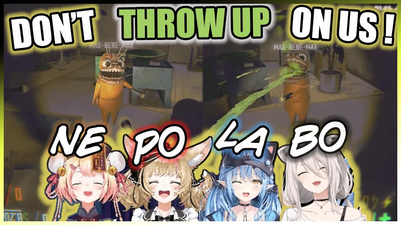 Nepolabo Repo Gameplay and Funny Moments  ~ Hololive Collab - Nenechi, Polka, Lamy and Botan