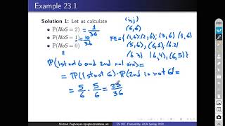 CS 107 Probability, AUA, Spring 2020, Lecture 23, Part 1,