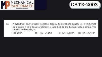 Q-13 | GATE Mechanical-2003 Solved Paper | GATE Mechanical Previous Year Question Paper Solution