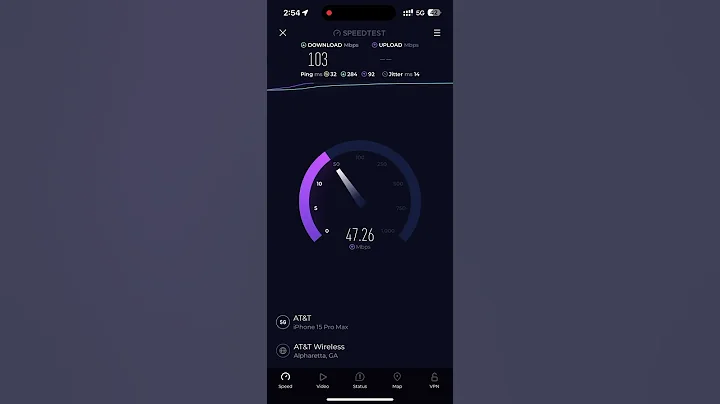 AT&T 5G RT 3 Columbia, IL Speed Test