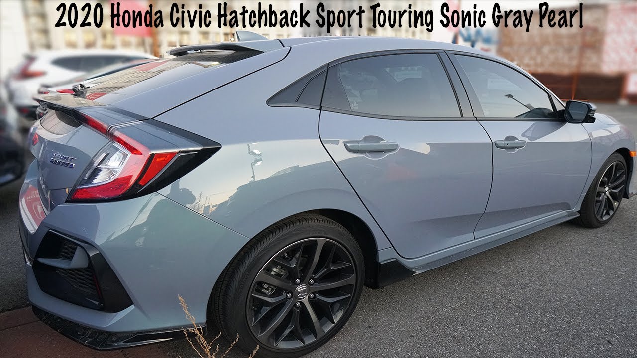 2020 Honda Civic Hatchback Sport Touring Sonic Gray Pearl Exterior and