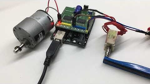 Testing DC Motor and Solenoid with 8 Channel Low side Driver Arduino Shield