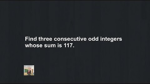Find Three Consecutive Odd Integers