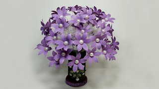 DIY Plastic Bottle Flower Vase Craft | Home Decor Creative Ideas || Paper Crafts Easy