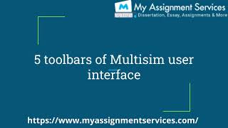5 toolbars of Multisim user interface