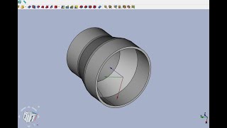 Freecad Часть 24. Два Варианта Создания Переходника Для Труб.