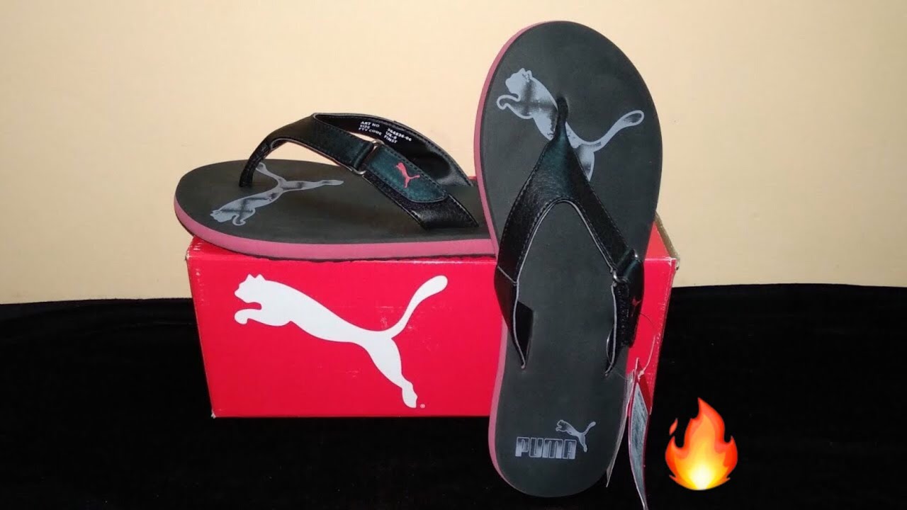 puma slippers red
