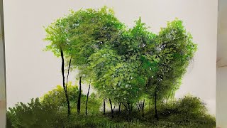 Painting Trees Easy | How To Paint Realistic Tree?