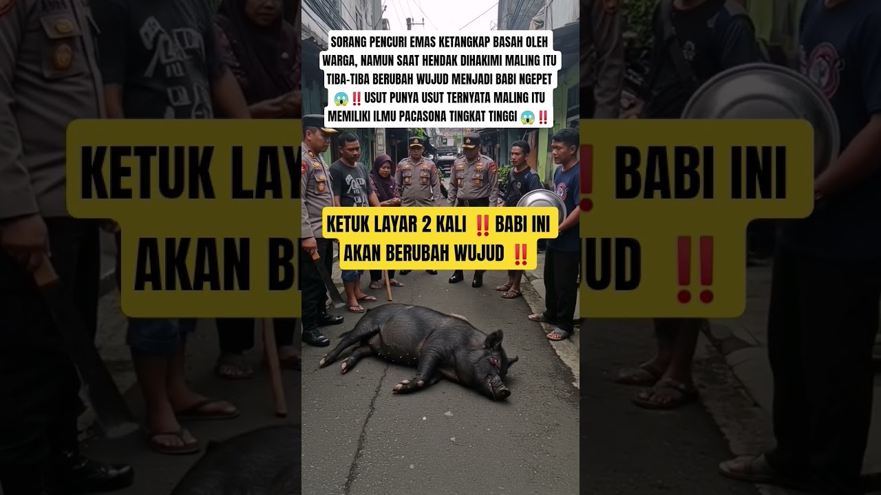 MALING EMAS BERUBAH JADI BABI NGEPET 😱‼️