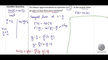 Linear Approximation with sine