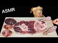 超豪華な巨大肉を食べまくるピットブルがかわいすぎるw【ASMR】