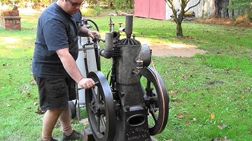 100 Year Old Hit and Miss Engine Running on Propane Oil Well Supply Co.