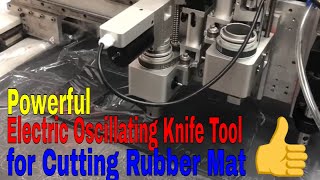 Powerful Electric Oscillating Knife Tool for Cutting Rubber Mat #oscillating #knife #cutting #rubber