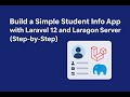 Student information Application using PHP and Laravel 12 Project