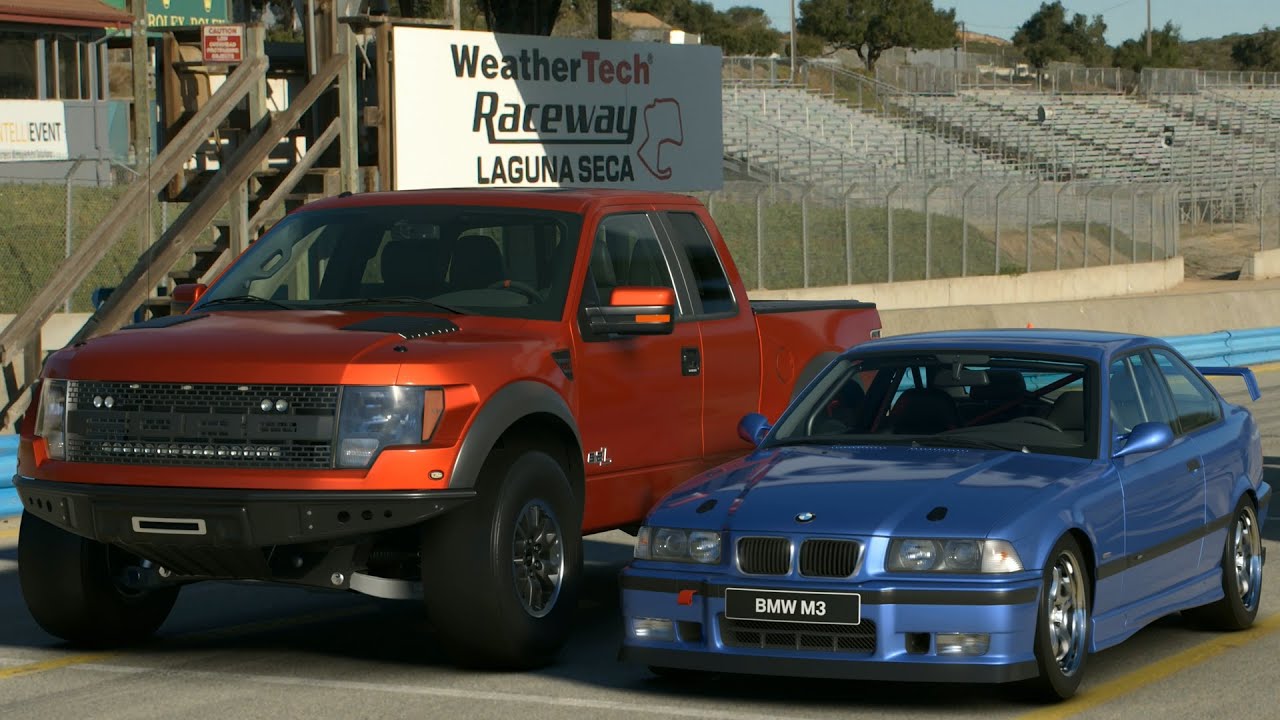 Bmw Raptor GT7 Time Trials - Ford F 150 SVT Raptor '11 VS BMW M3 '97 - YouTube