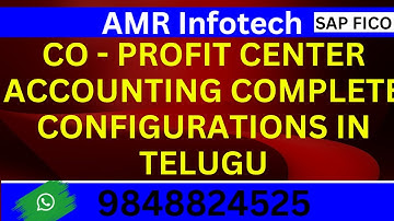 CO - PROFIT CENTER ACCOUNTING COMPLETE CONFIGURATIONS IN TELUGU