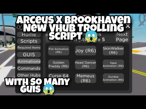 Arceus X Brookhaven New VHub Trolling Script 😱 