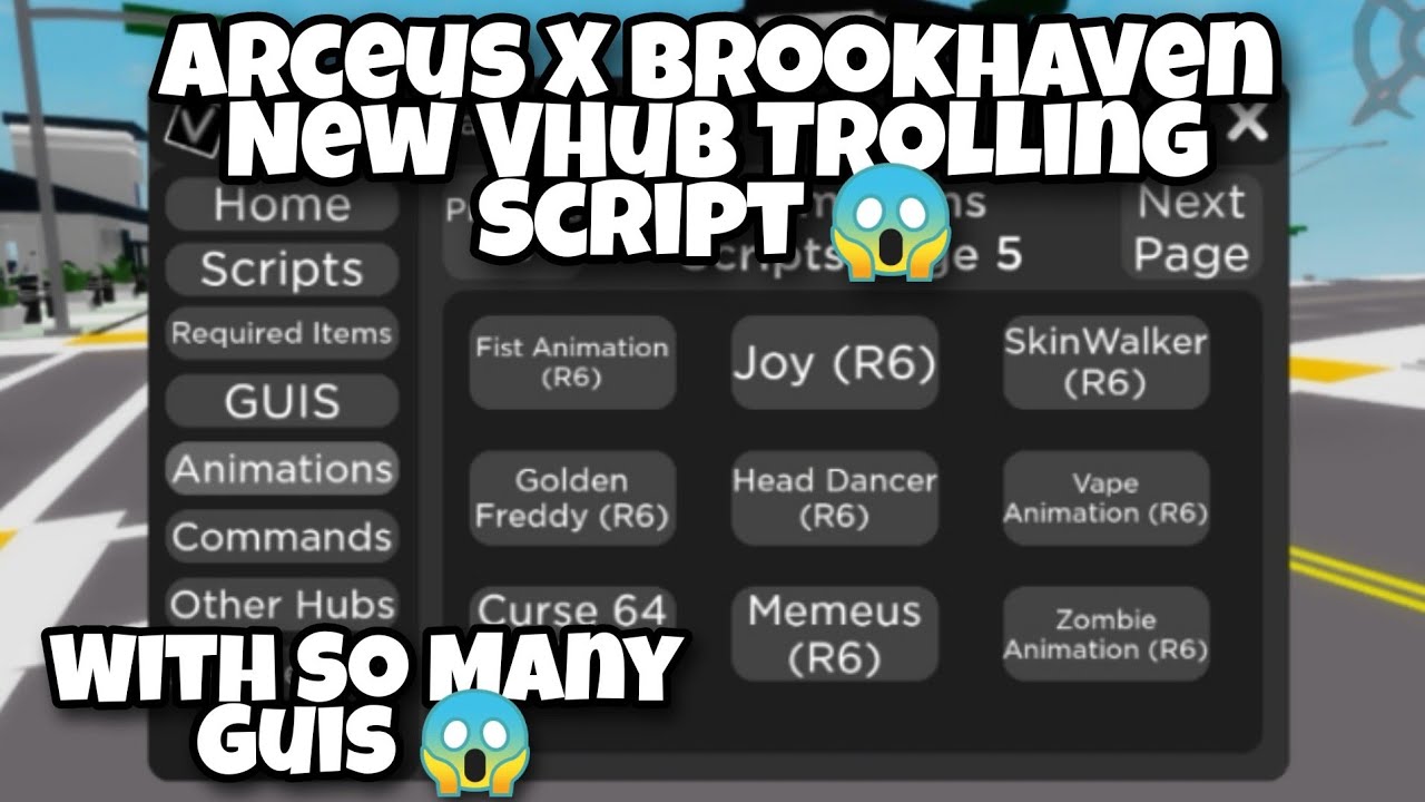 Arceus X Brookhaven New VHub Trolling Script 😱 