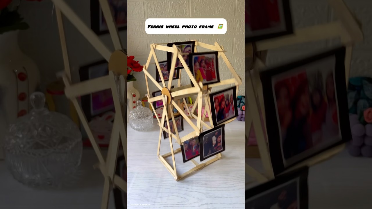 Ferris wheel photo frame with popsicle sticks🎡😍 