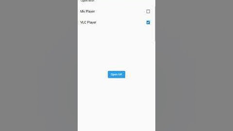 Flutter Demo : Play Video with Installed Apps Like Android Intent