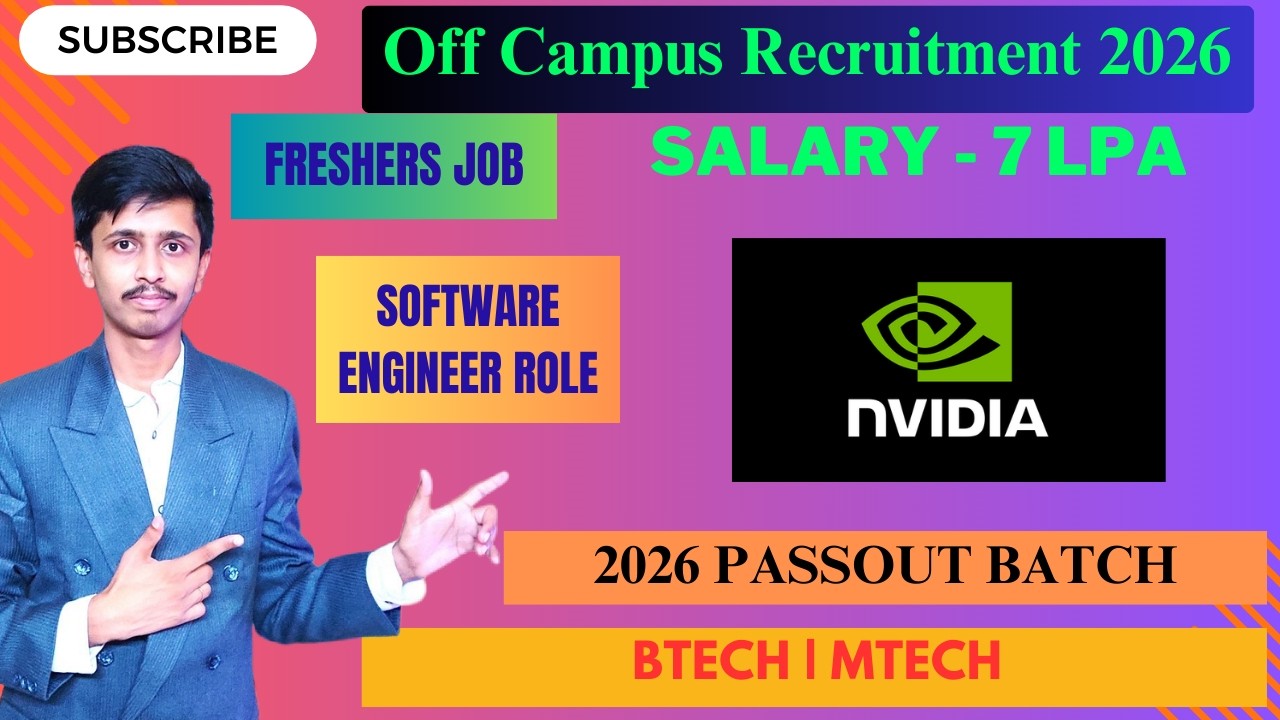 Nvidia Recruitment 2026 for Freshers | Software Engineer Role for ...
