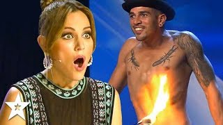 ⁣Contestant Sets Himself On FIRE On Spain's Got Talent! -  Got Talent Global