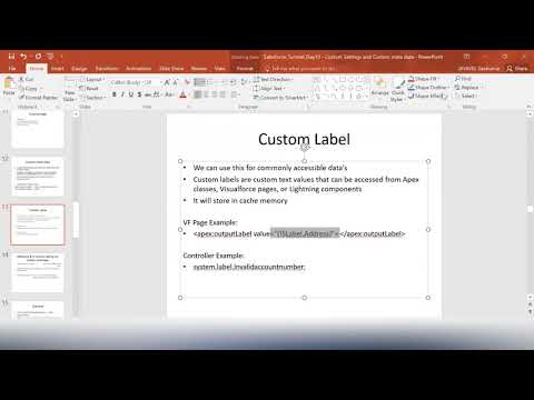 Video: Apakah kegunaan label tersuai bagaimana anda mengaksesnya dalam kelas Apex dan dalam halaman Visualforce?