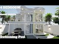 House Design | Simple House | 2 Storey  10m x 15m | 4 Bedrooms |   Swimming Pool