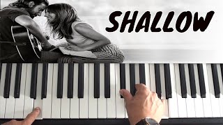 How To Play Shallow on piano - Lady Gaga & Bradley Cooper - Piano Tutorial