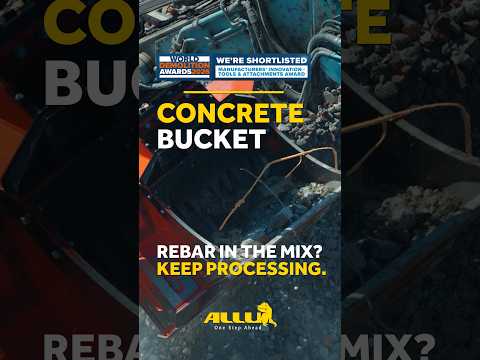 Rebar in the Mix? ALLU Concrete Bucket Keeps Processing