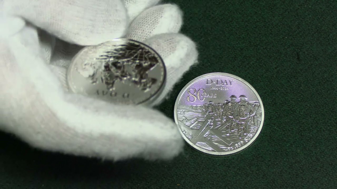 80th Anniversary D-Day Alderney and UK 1oz silver coins