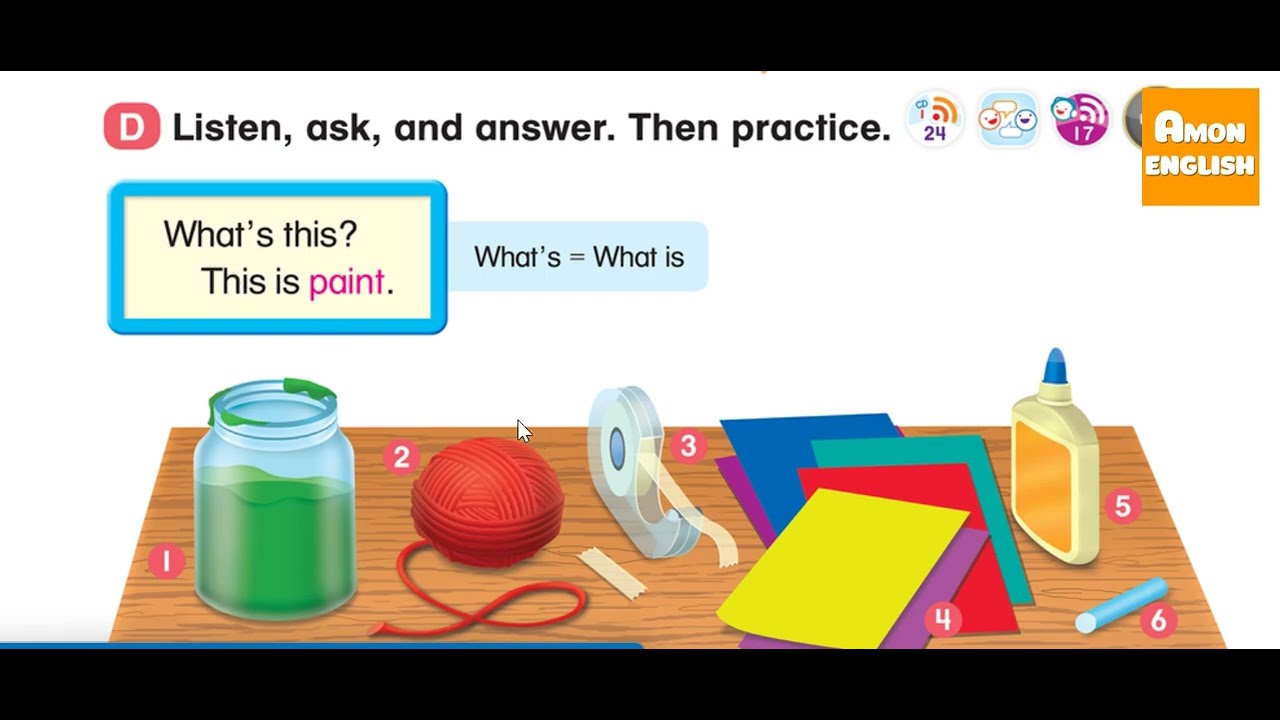 Everybody up 1 - Unit 2 - Lesson 1: Art Supplies - YouTube