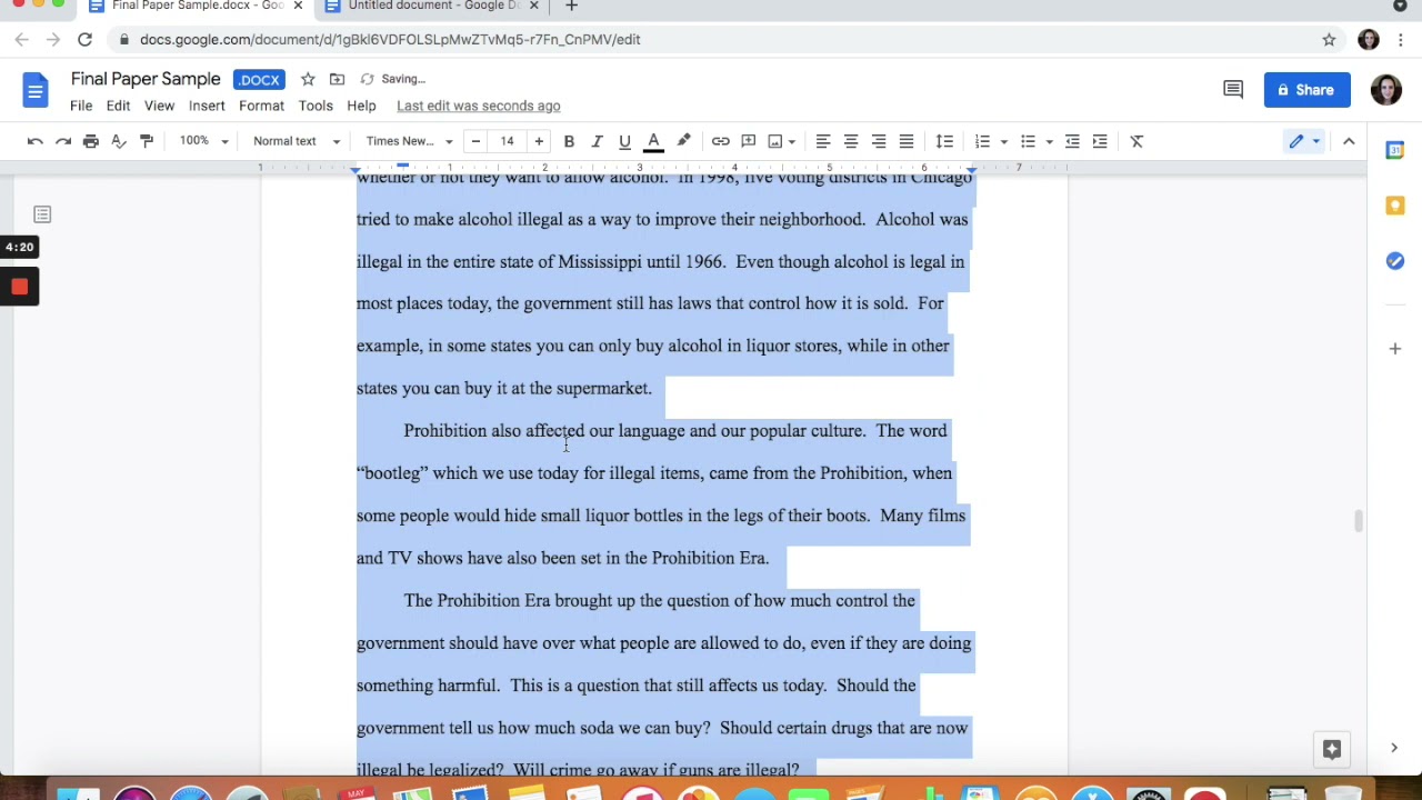 paragraph spacing in research paper