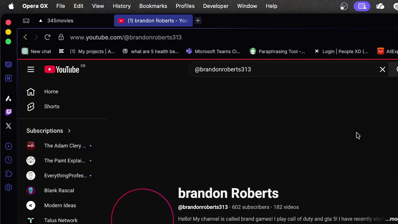 brandon Roberts Live Stream