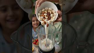 🥛 Healthy Makhana Milkshake | AVANEE Fox Nuts | Family Evening Drink #shorts #healthydrink