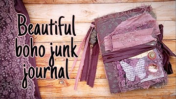 Beautiful boho junk journal | Flip through | bohoneeds
