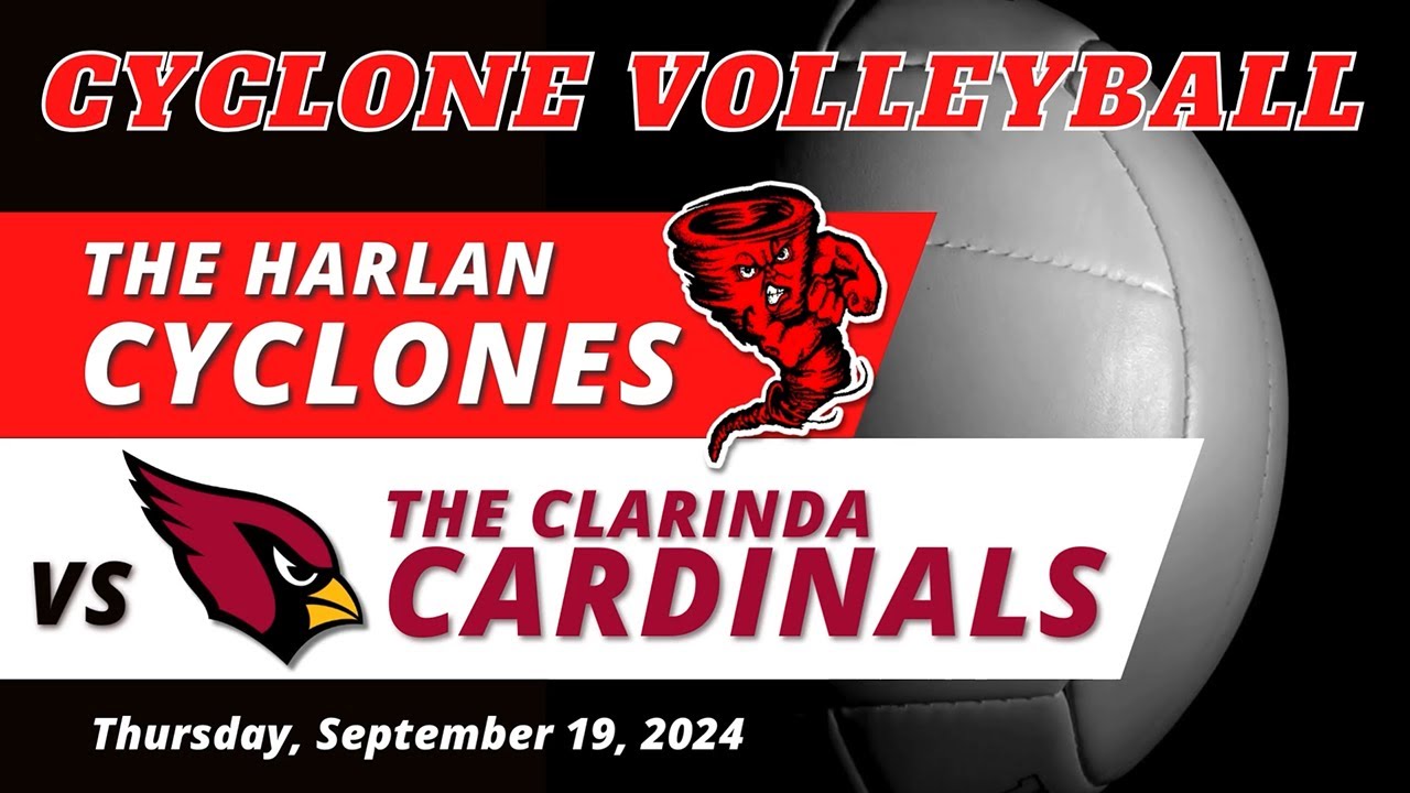 HCHS Cyclone Volleyball - Harlan vs Clarinda - 9/19/24