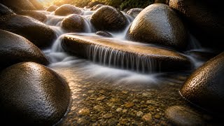 Calming Water Sounds for Sleep | Soft Water Flow Over Forest Rocks (3 Hours, No Music)