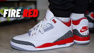 JORDAN OF THE YEAR!? Jordan 3 Fire Red 2022 Review