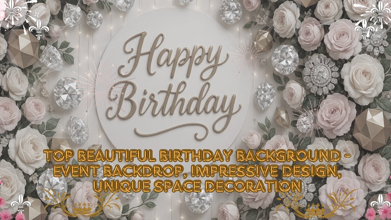 Top beautiful birthday background - event backdrop, impressive design, unique space decoration