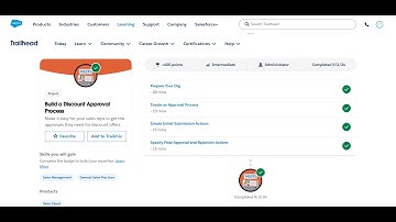 Create an Approval Process | Build a Discount Approval Process | Trailhead | Salesforce | Internship