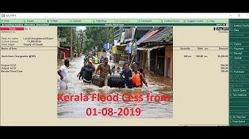 How to account Kerala Flood Cess in Tally ERP9