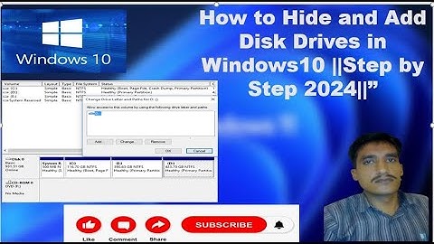 "How to Hide and Add Disk Drives in Windows 10 | Step-by-Step || (2024)”